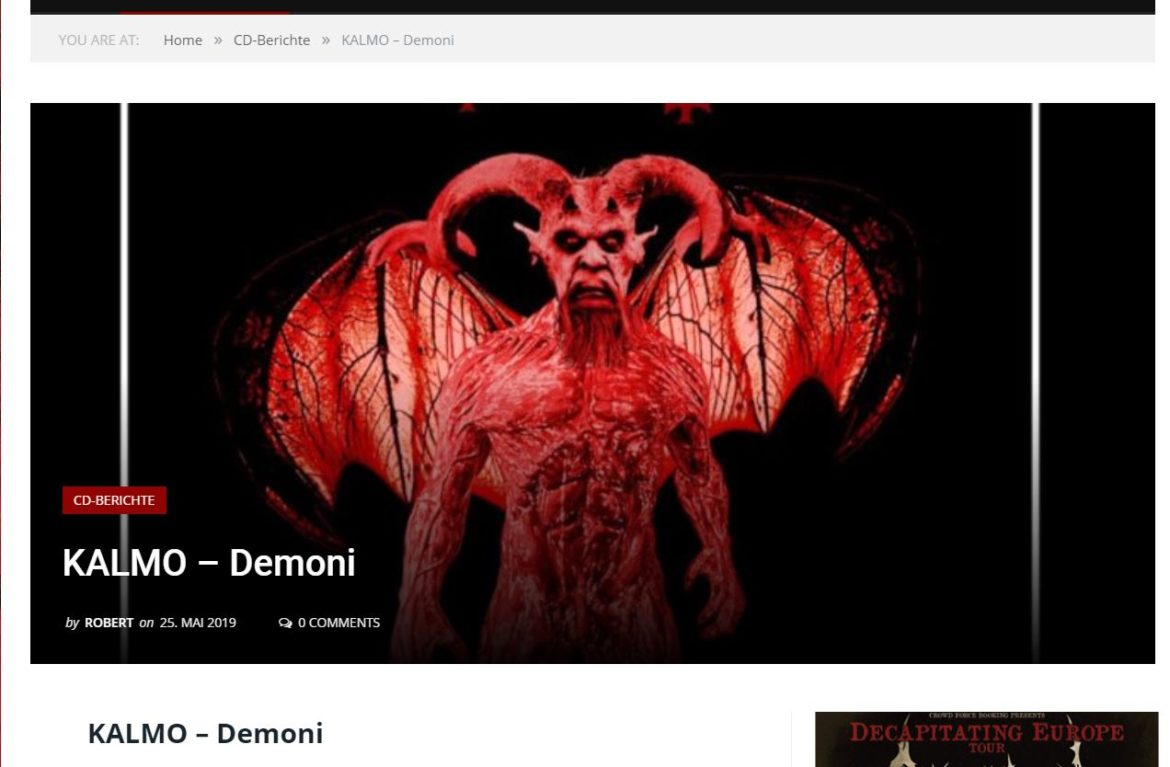 Demoni reviewed by Metal Underground
